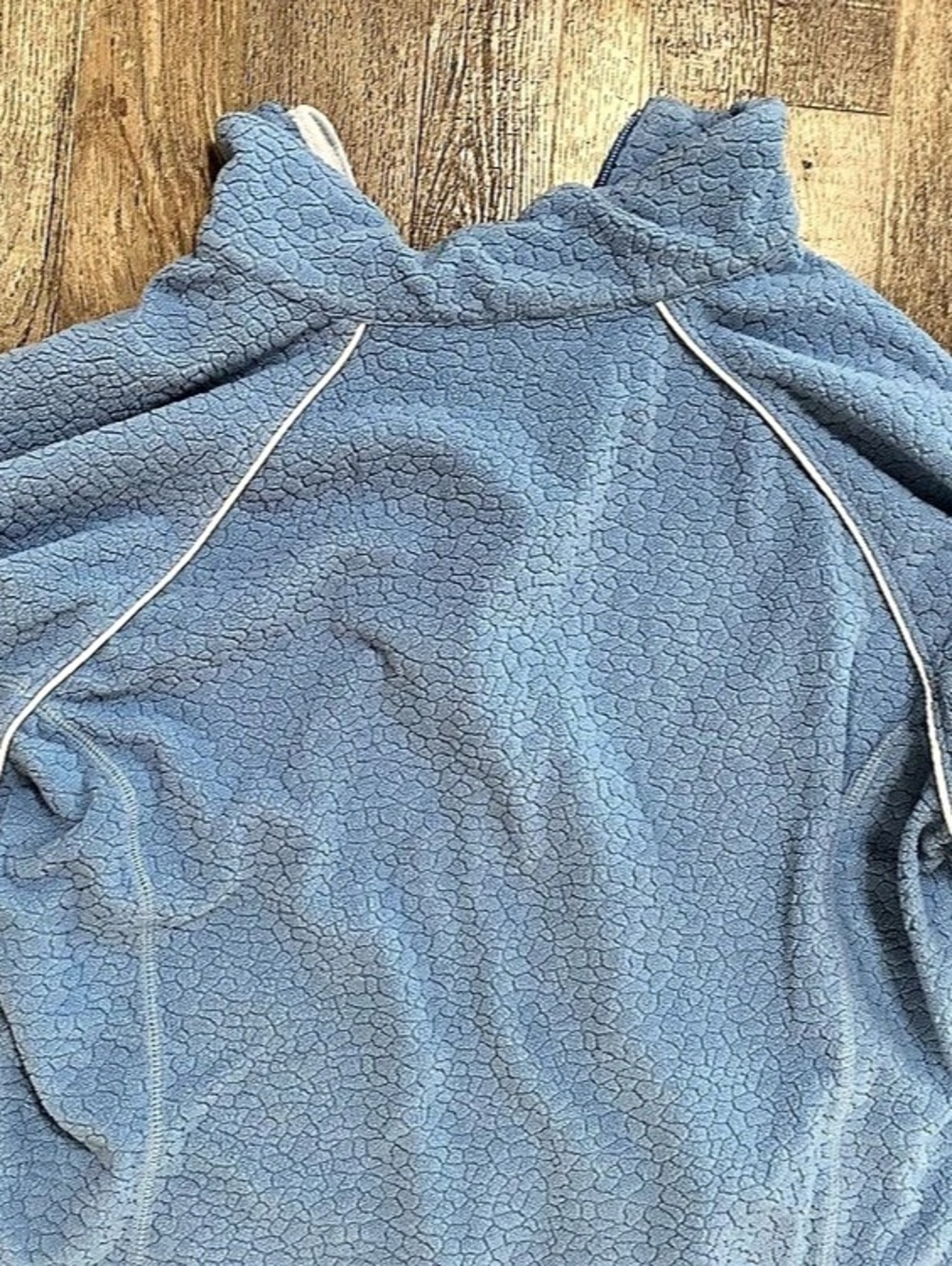 Columbia Jasper Ridge Pebbled Fleece Quarter Zip Pullover Blue Large - Picture 9 of 9